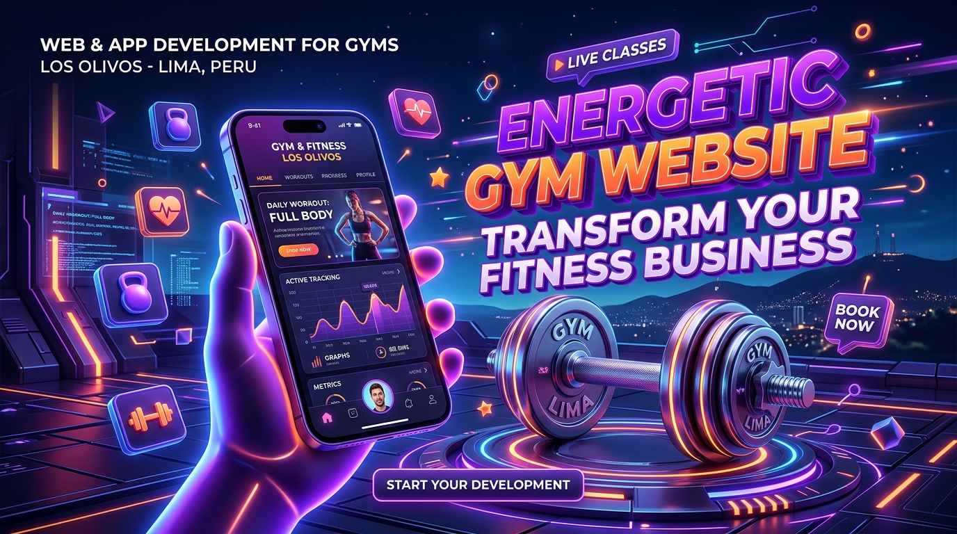Creación de Páginas Web para Gimnasios y Centros Fitness en Los Olivos: Membresías Online y Horarios de Clases